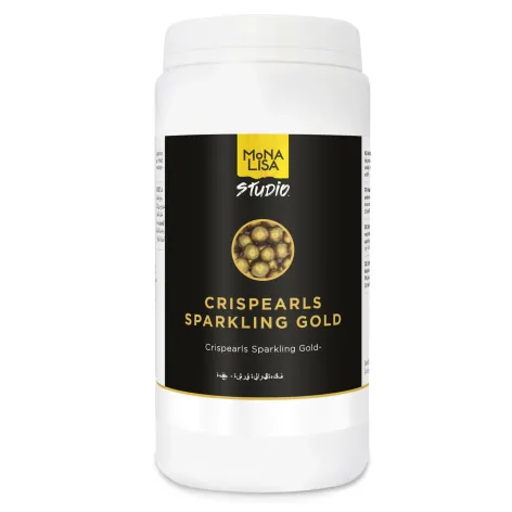 Dark Choc Crispearls Sparkling Gold